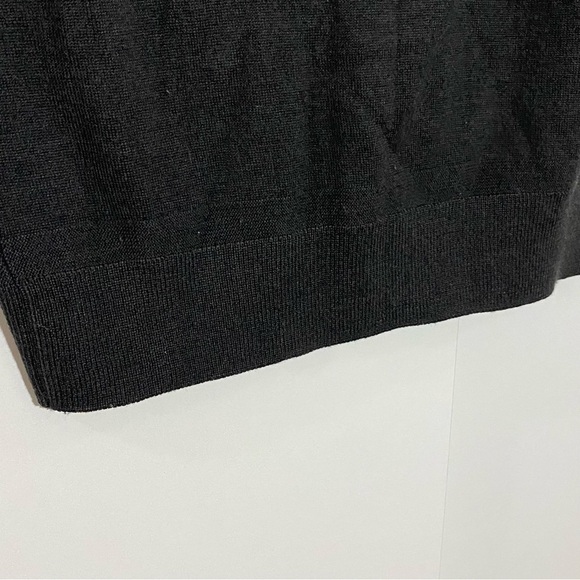 Jermyn and Bond men’s italian merino wool black V neck vest peppy sweater size M - Picture 5 of 7